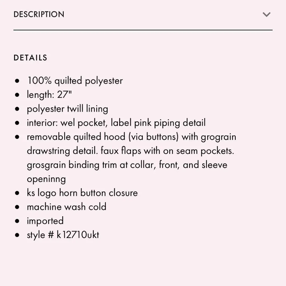 GORGEOUS Kate Spade School Essentials Women XS Packable Down Jacket Dark Peacock